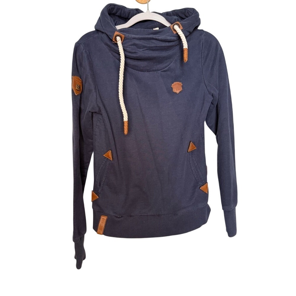 Naketano Navy Blue nautical hooded‎ sweater